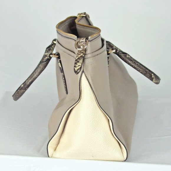 Coach Taupe Leather Purse Handbag Satchel/ NWOT - Picture 2 of 8